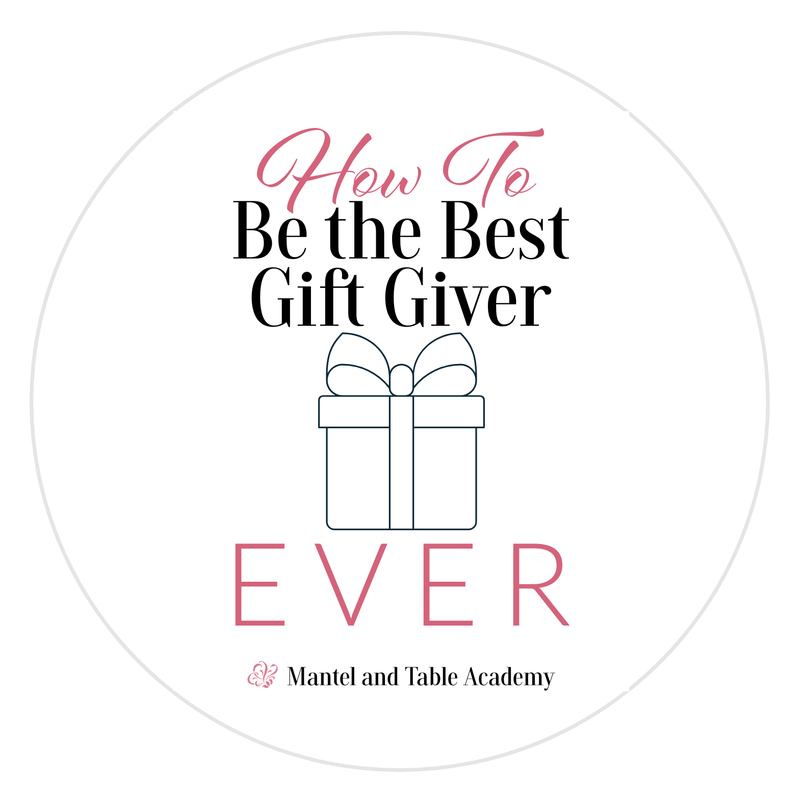 Best Gift Giver Ever Logo Round